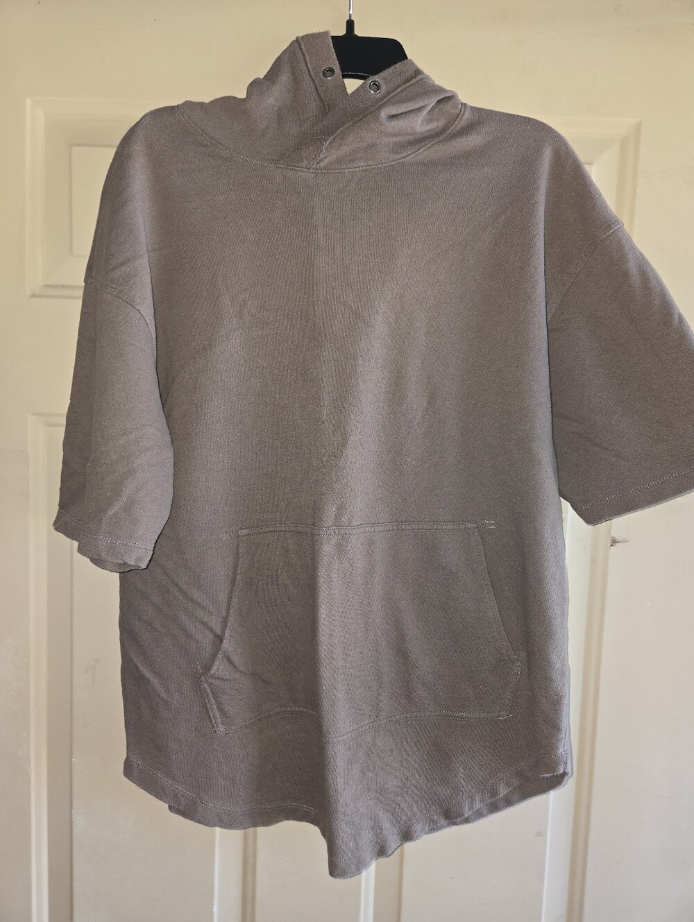 Forever 21 Men's Short-Sleeve Hooded Pullover - Taupe